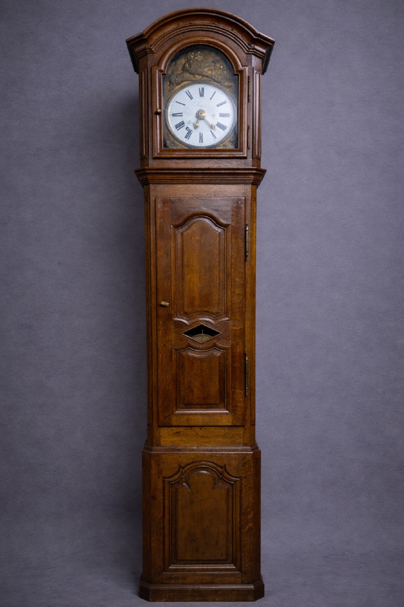 Large Antique Comtoise Clock – 19th Century – Solid Wood Cabinet 