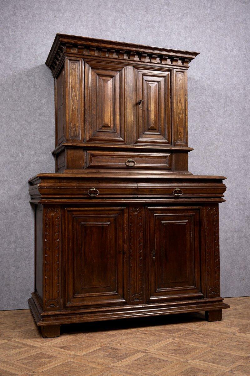 Antique Solid Oak Sideboard/cabinet – Renaissance Style – 17th Century  -photo-5