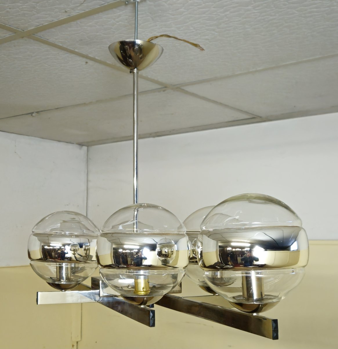 Gaétano Sciolari Milan: Vintage Chandelier, 1970s Design -photo-2