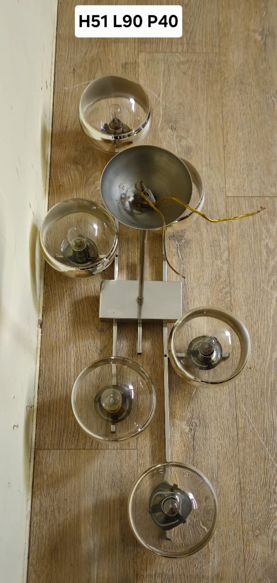 Gaétano Sciolari Milan: Vintage Chandelier, 1970s Design -photo-8