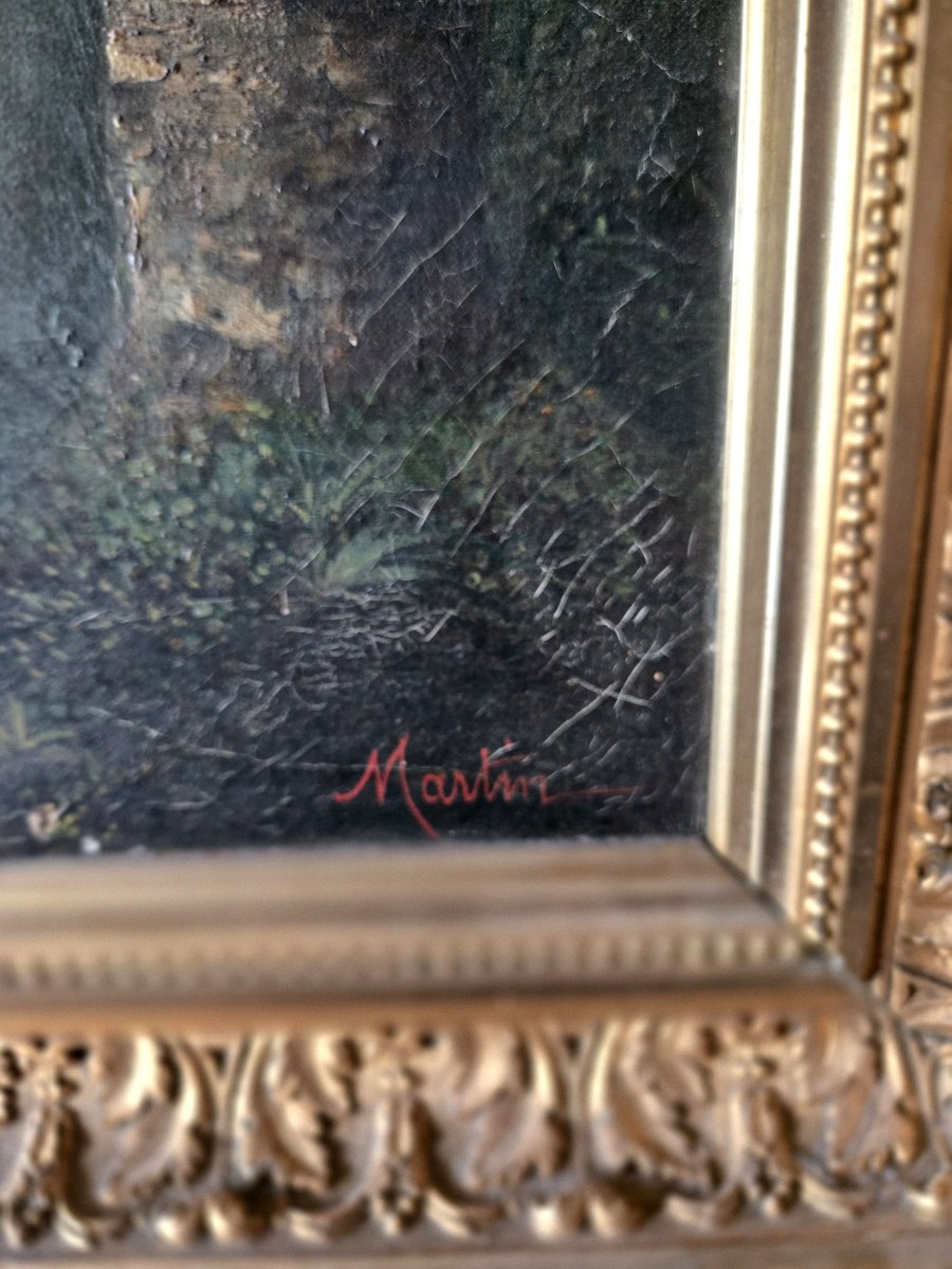 Forest Landscape – Barbizon School, 19th Century – Oil On Canvas-photo-6