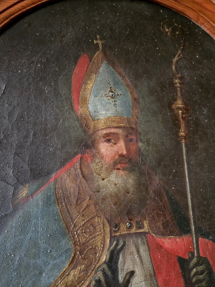 Oil On Canvas Depicting Saint Claude, 17th Century -photo-2