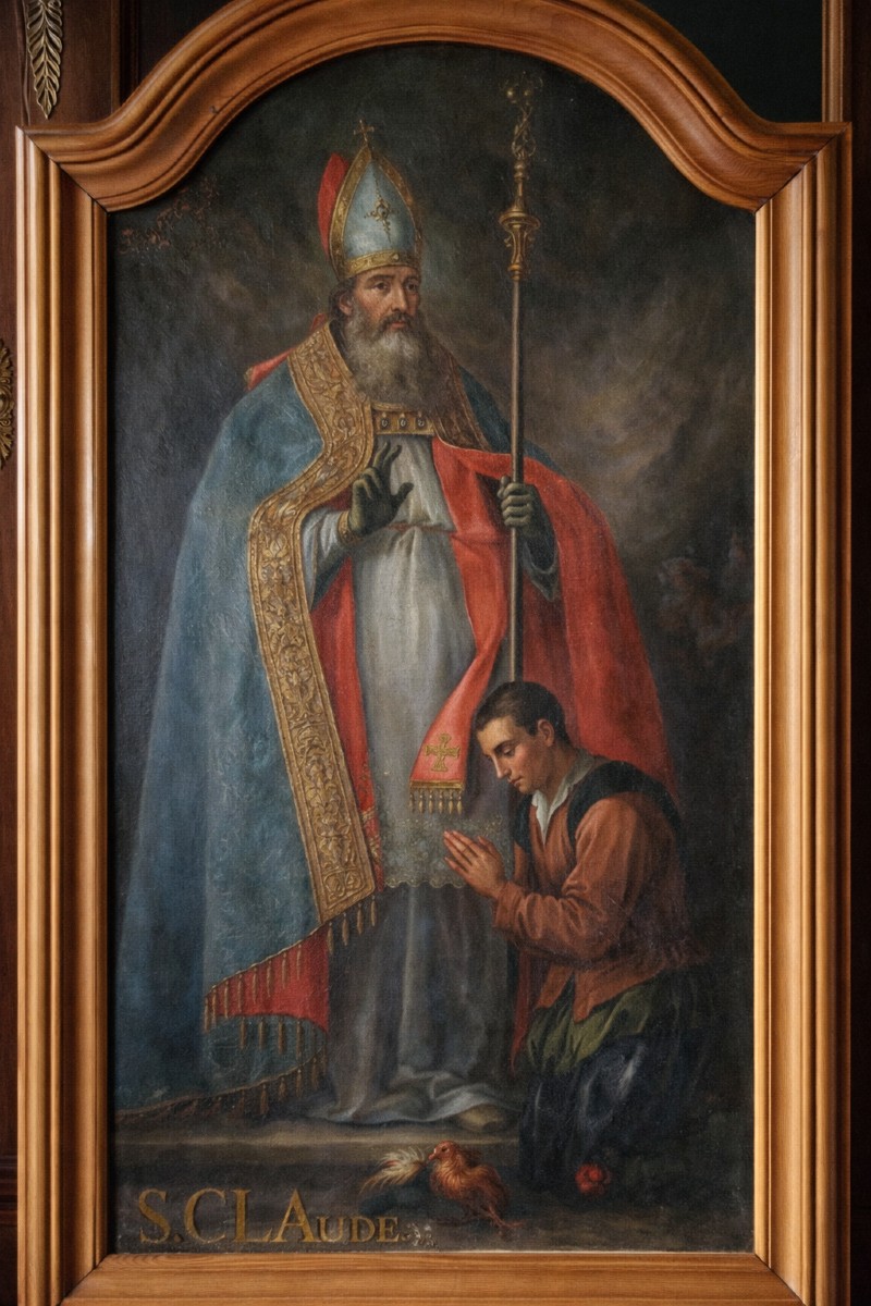 Oil On Canvas Depicting Saint Claude, 17th Century 