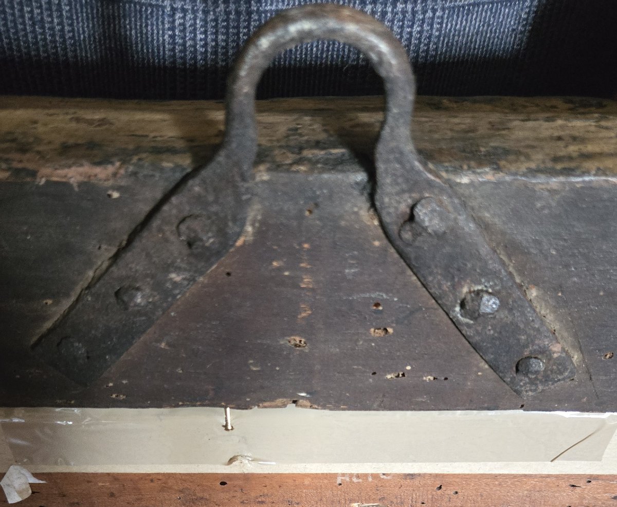 Huile sur toile représentant Sainte Gertrude Époque XVIe siècle  -photo-6