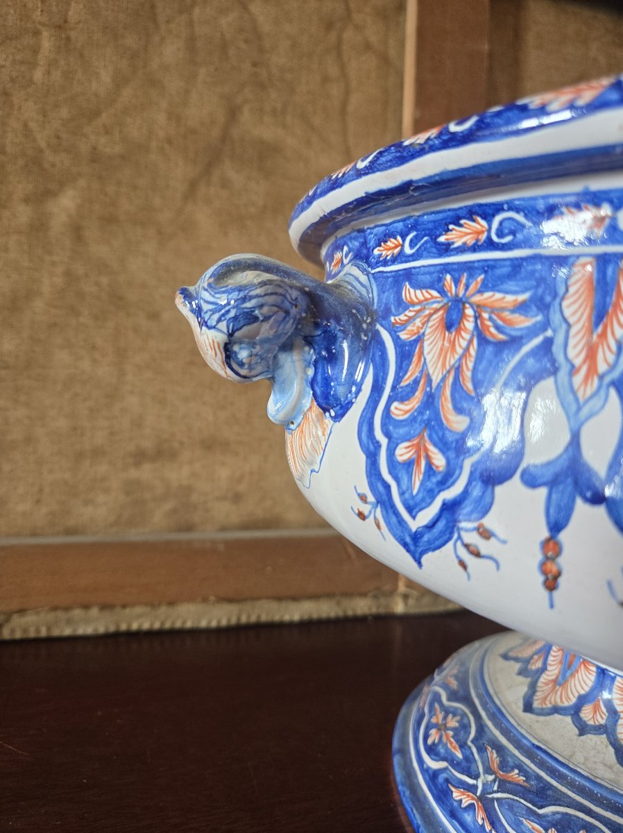 Coupe / vasque en faïence de Nevers – Antoine Montagnon, XIXᵉ siècle  -photo-2