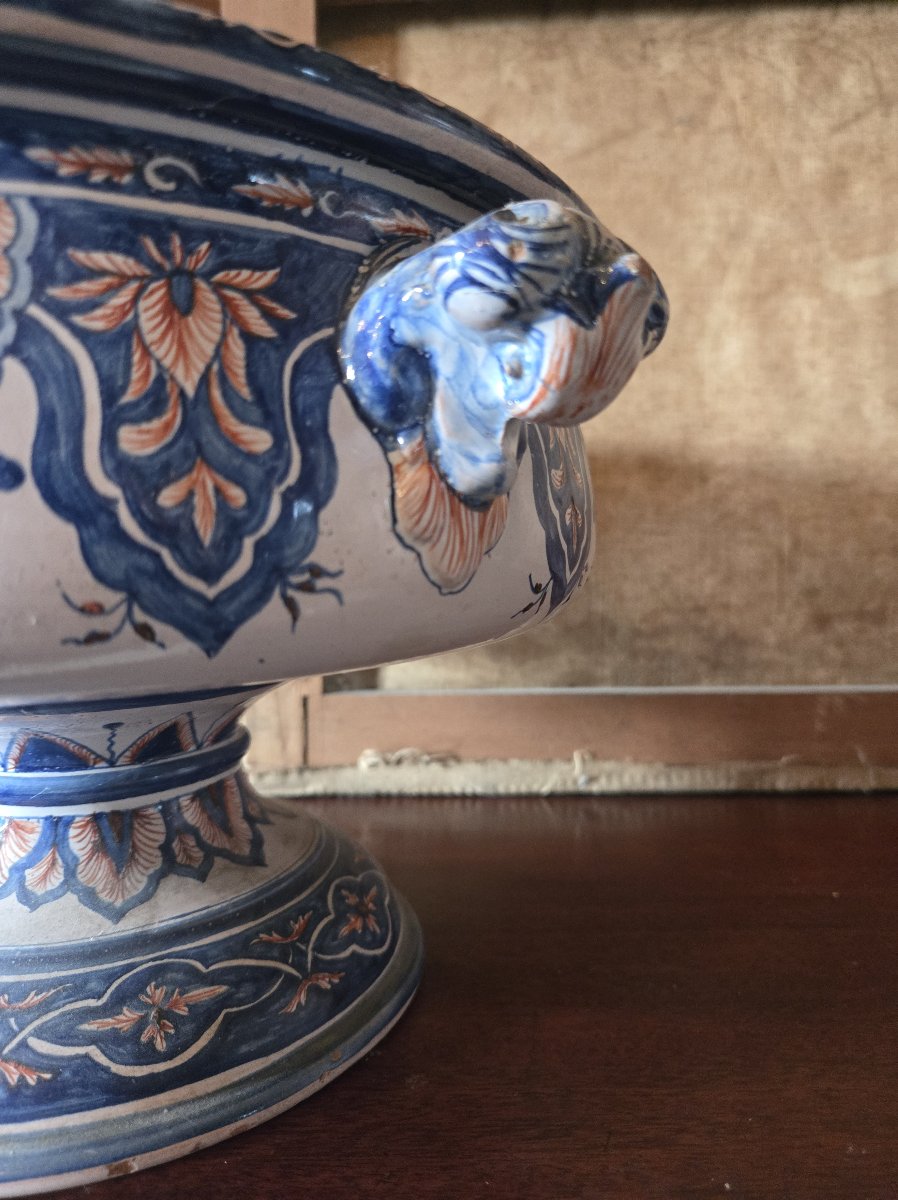 Coupe / vasque en faïence de Nevers – Antoine Montagnon, XIXᵉ siècle  -photo-4