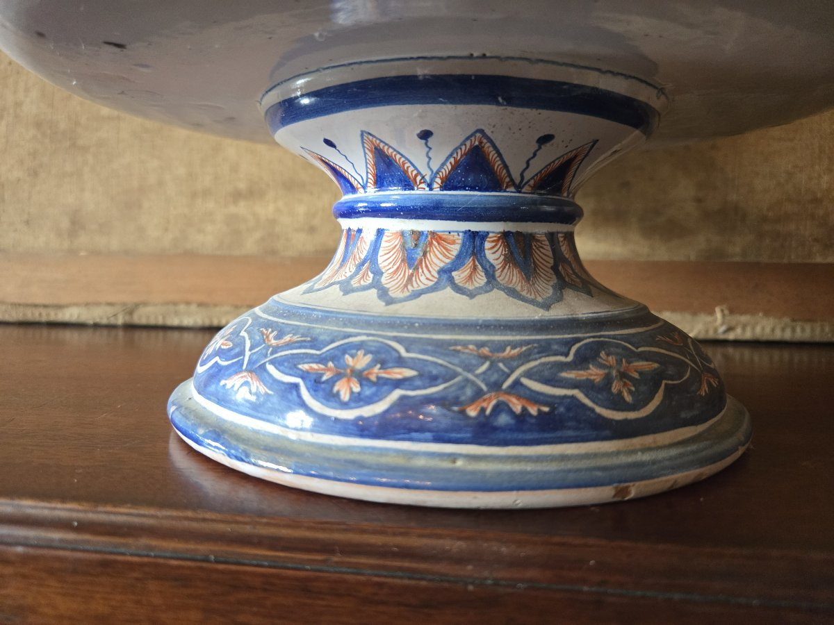 Coupe / vasque en faïence de Nevers – Antoine Montagnon, XIXᵉ siècle  -photo-5