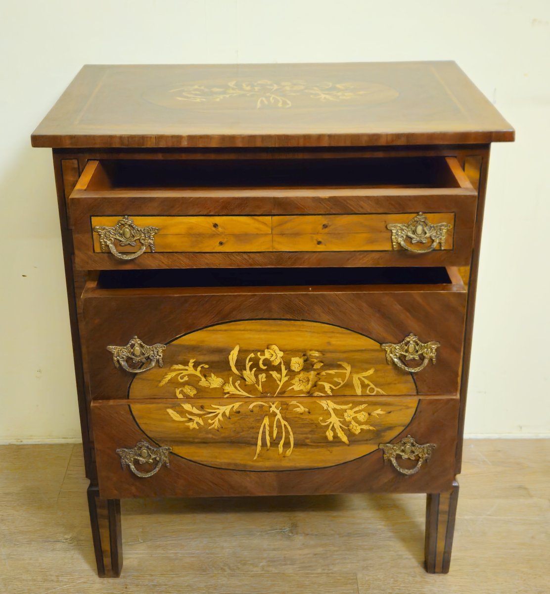 Commode de Dame marquetée – Style Louis XVI - XXeme    -photo-5