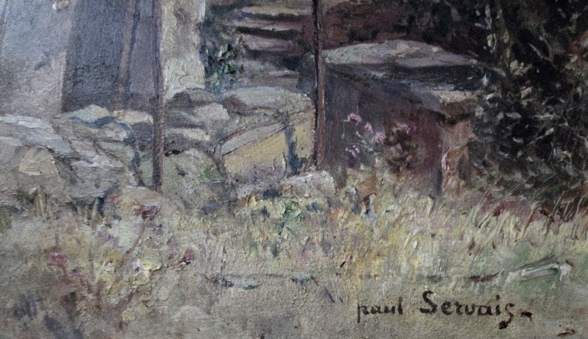Paul Servais – Provençal House Under The Olive Trees – Early 20th Century – Oil On Canvas, Signed -photo-5
