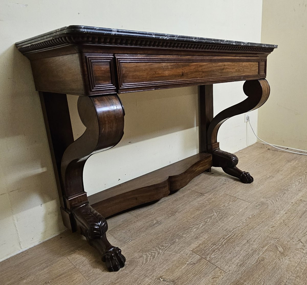 Grande console époque Empire en acajou -photo-2