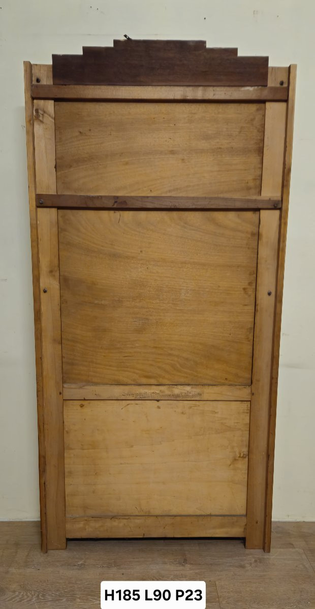 Art Deco Walnut Coat Rack/wardrobe With Mirror-photo-6