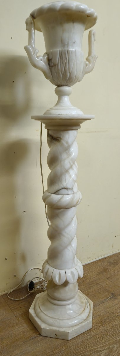 Colonne / sellette en albâtre – Style néoclassique    -photo-3