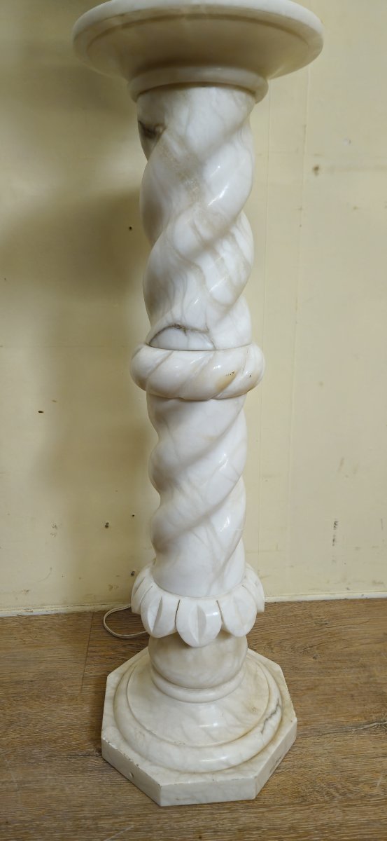 Colonne / sellette en albâtre – Style néoclassique    -photo-5