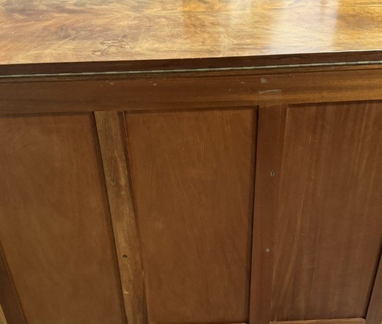 Antique Mahogany Sideboard/buffet With Bronze Mounts – Empire Style  -photo-1