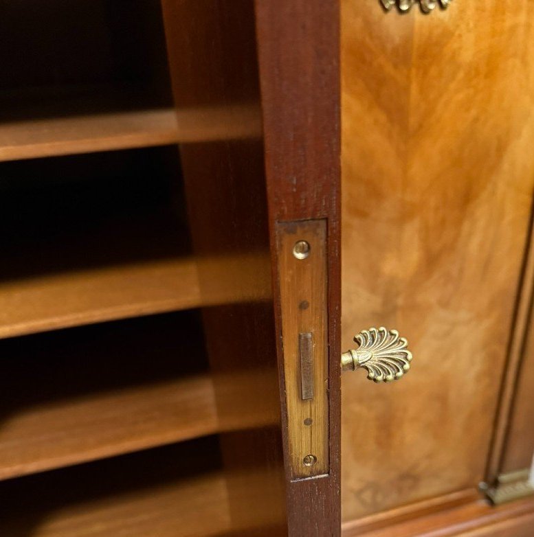 Antique Mahogany Sideboard/buffet With Bronze Mounts – Empire Style  -photo-2