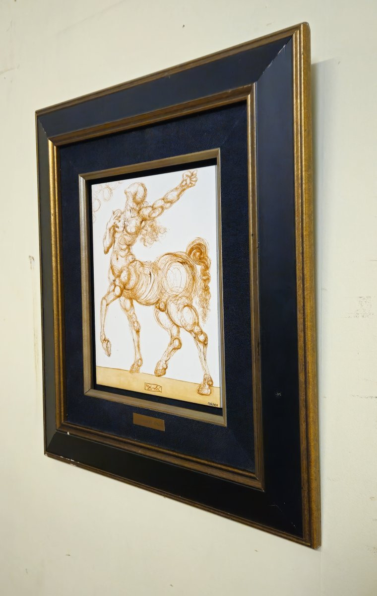 Salvador Dalí – Centaure (gravure à la sanguine), Divine comédie - numéroté 136/490-photo-4
