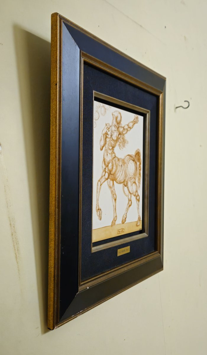 Salvador Dalí – Centaure (gravure à la sanguine), Divine comédie - numéroté 136/490-photo-5