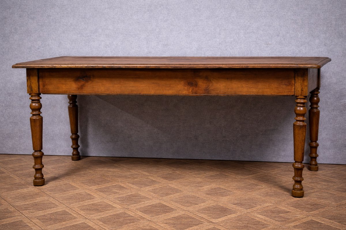 Large Antique Solid Wood Table – Country/rustic Style  -photo-2