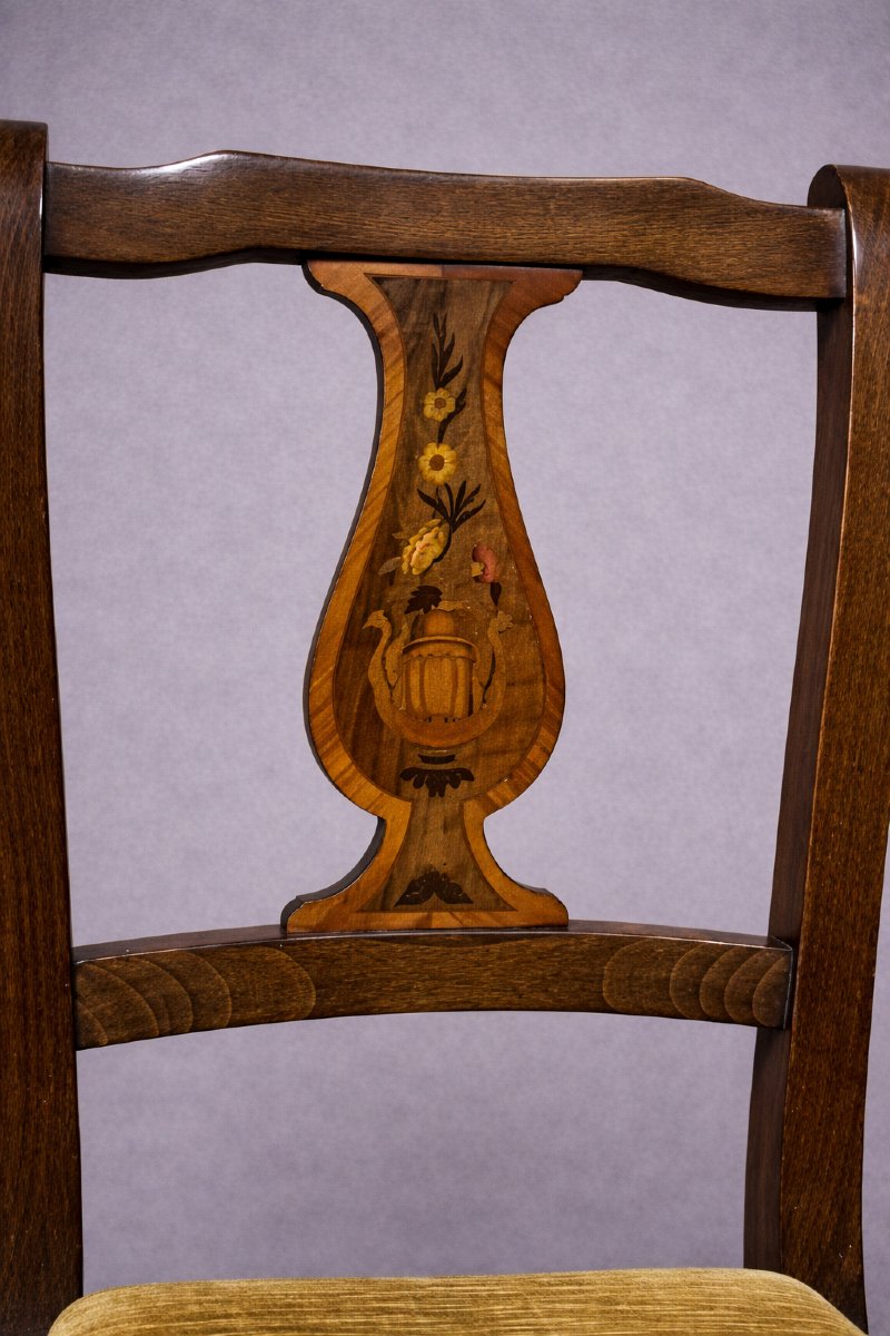 Suite de 6 chaises marquetées – Style Biedermeier / Restauration-photo-2