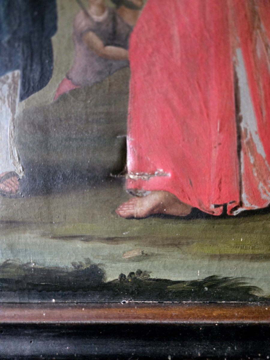 Chemin de Croix – Huile sur toile – Fin XVIIIe / Début XIXe siècle -photo-5