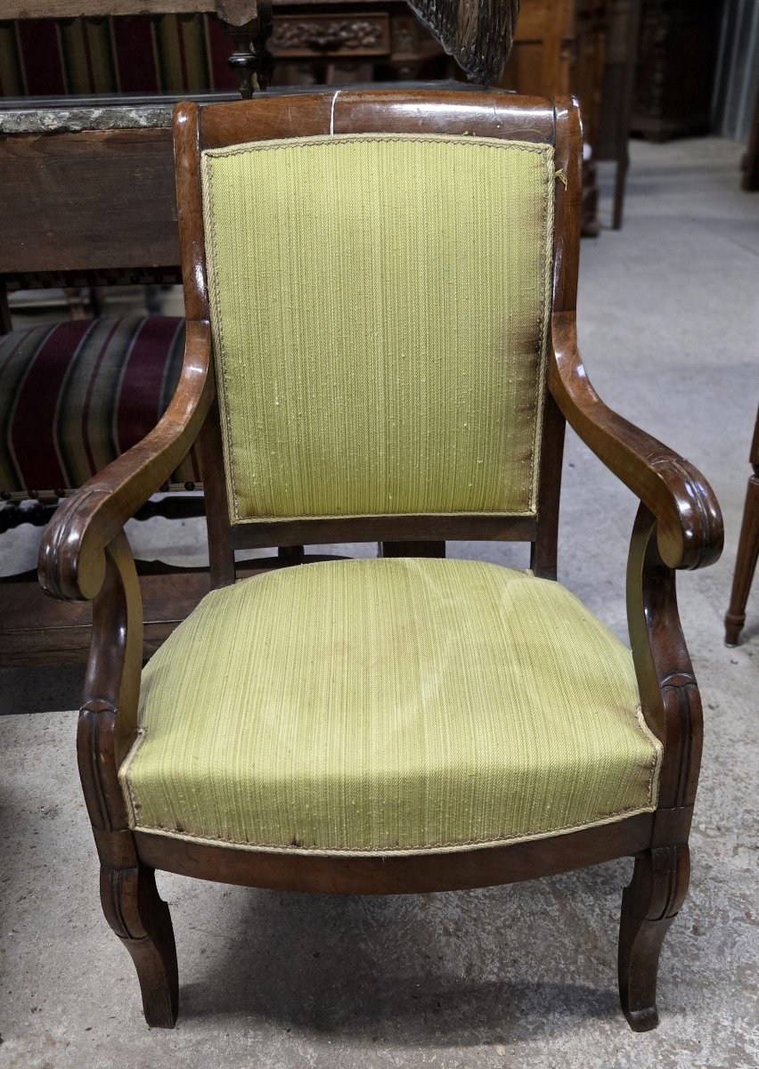 Empire Mahogany Armchair – 19th Century -photo-1