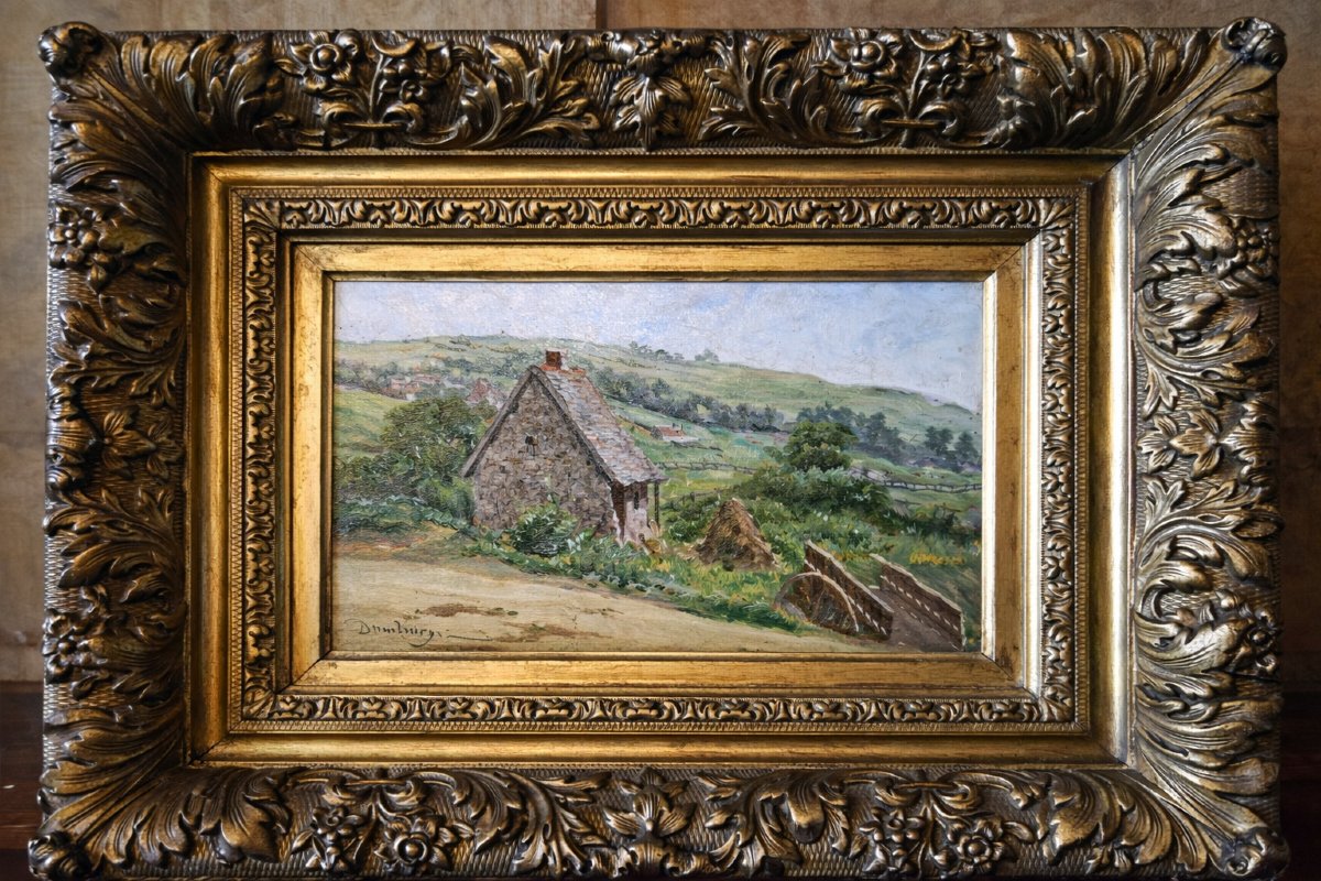 Oil On Panel – Lively Rural Provençal Landscape – 19th Century -photo-1