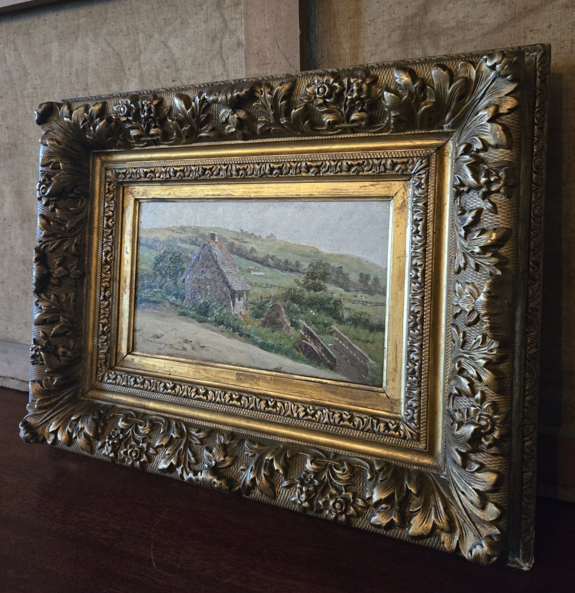 Oil On Panel – Lively Rural Provençal Landscape – 19th Century -photo-7