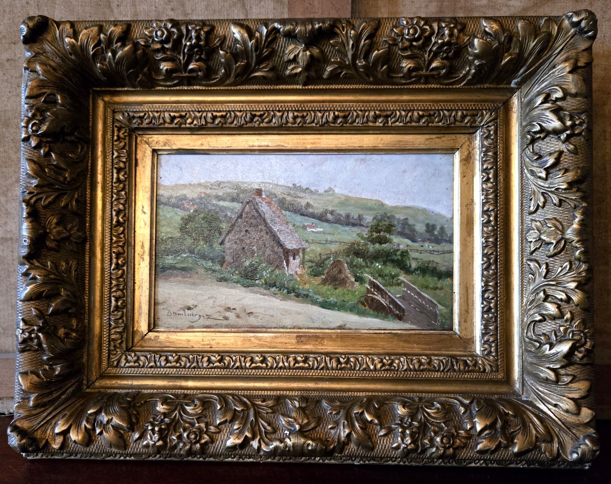 Oil On Panel – Lively Rural Provençal Landscape – 19th Century 