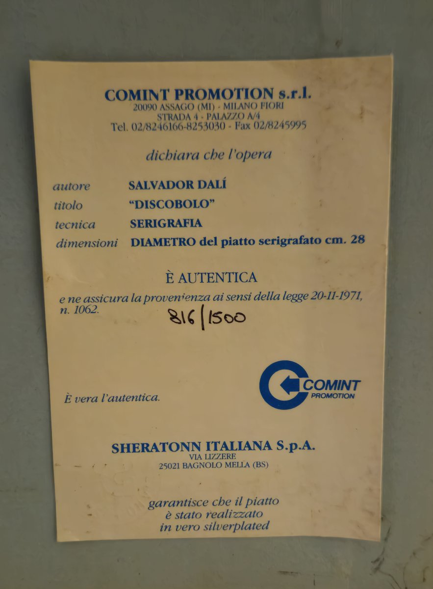 Silverplate Plate – Screen Printing – Numbered Edition 816/1500 -photo-7