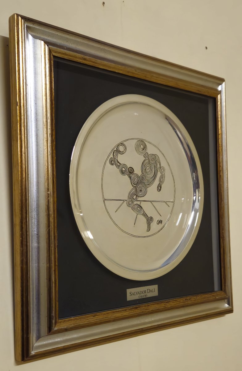 Screen-printed Plate On Silver-plated Plate – Limited Edition – Framed With Certificate -photo-4