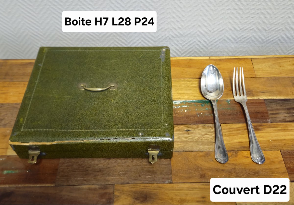 Christofle & Cie Flatware Set – 24 Pieces In Silver-plated Metal – Original Box-photo-8