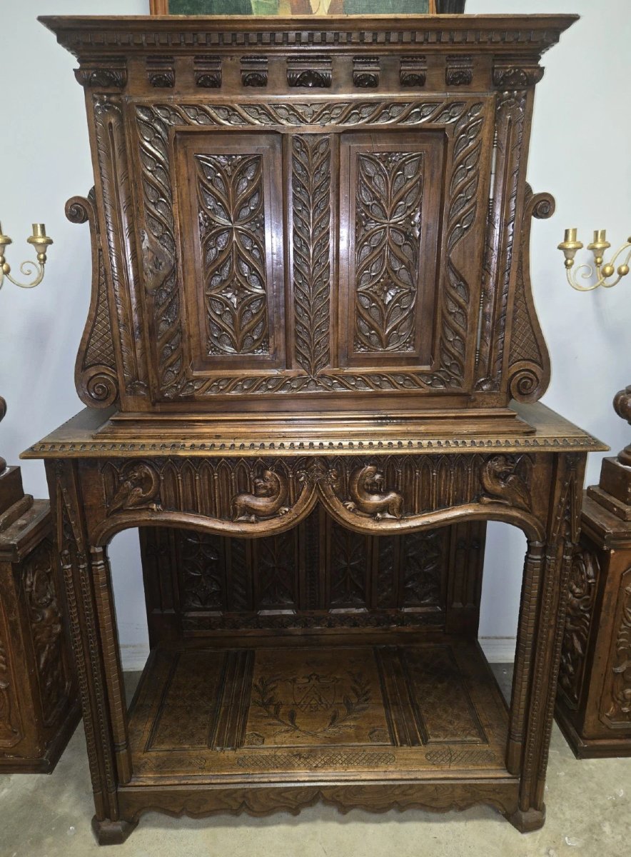 Renaissance Cabinet – 17th Century – Solid Walnut -photo-2