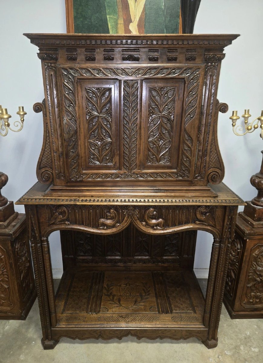 Renaissance Cabinet – 17th Century – Solid Walnut -photo-3