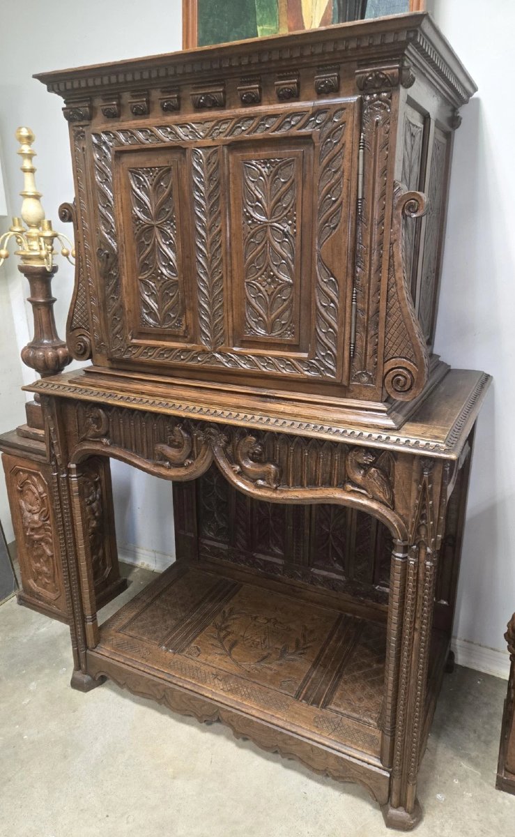 Renaissance Cabinet – 17th Century – Solid Walnut -photo-4
