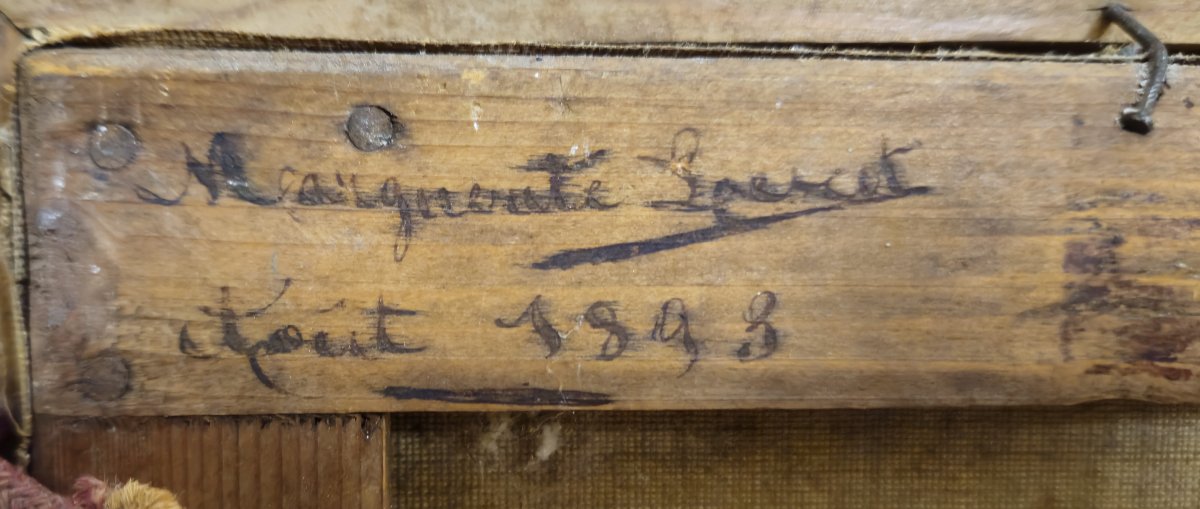 French School, 19th Century (dated 1893). In Its Original Gilt Frame With Richly Carved Decoration. -photo-6