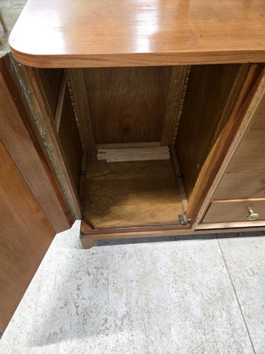 After André Arbus, Art Deco Period Sideboard In Light Mahogany-photo-1