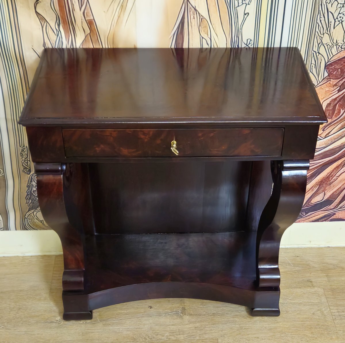 Console époque Empire – Acajou – 1 tiroir - XIXeme siecle -photo-2