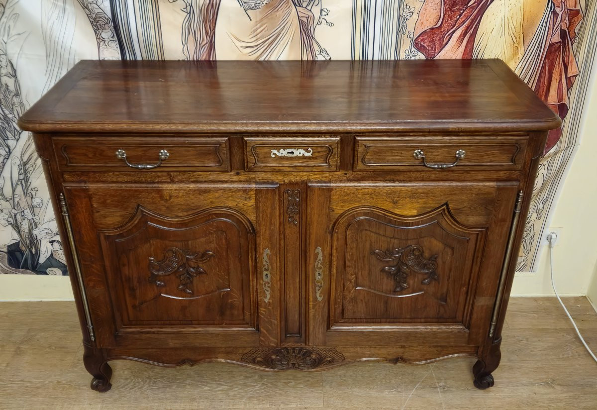 Buffet en chene massif – Style Louis XV – fin XIXᵉ -photo-1