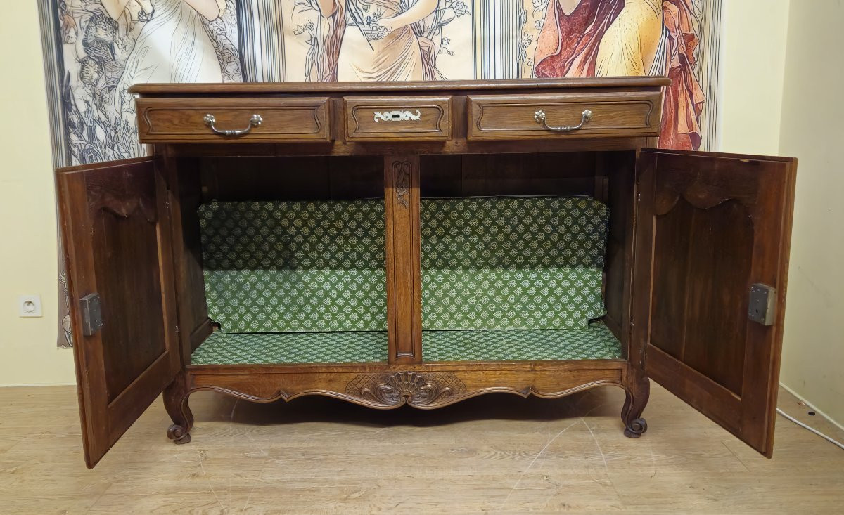 Buffet en chene massif – Style Louis XV – fin XIXᵉ -photo-8