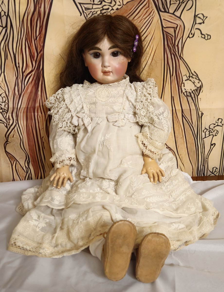 Grande poupée ancienne Jumeau – tête porcelaine marquée “TÊTE JUMEAU” n°12 – vers 1900 – -photo-2
