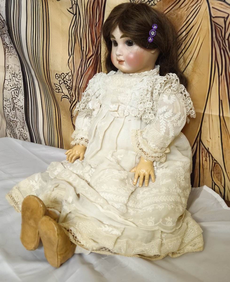 Grande poupée ancienne Jumeau – tête porcelaine marquée “TÊTE JUMEAU” n°12 – vers 1900 – -photo-3