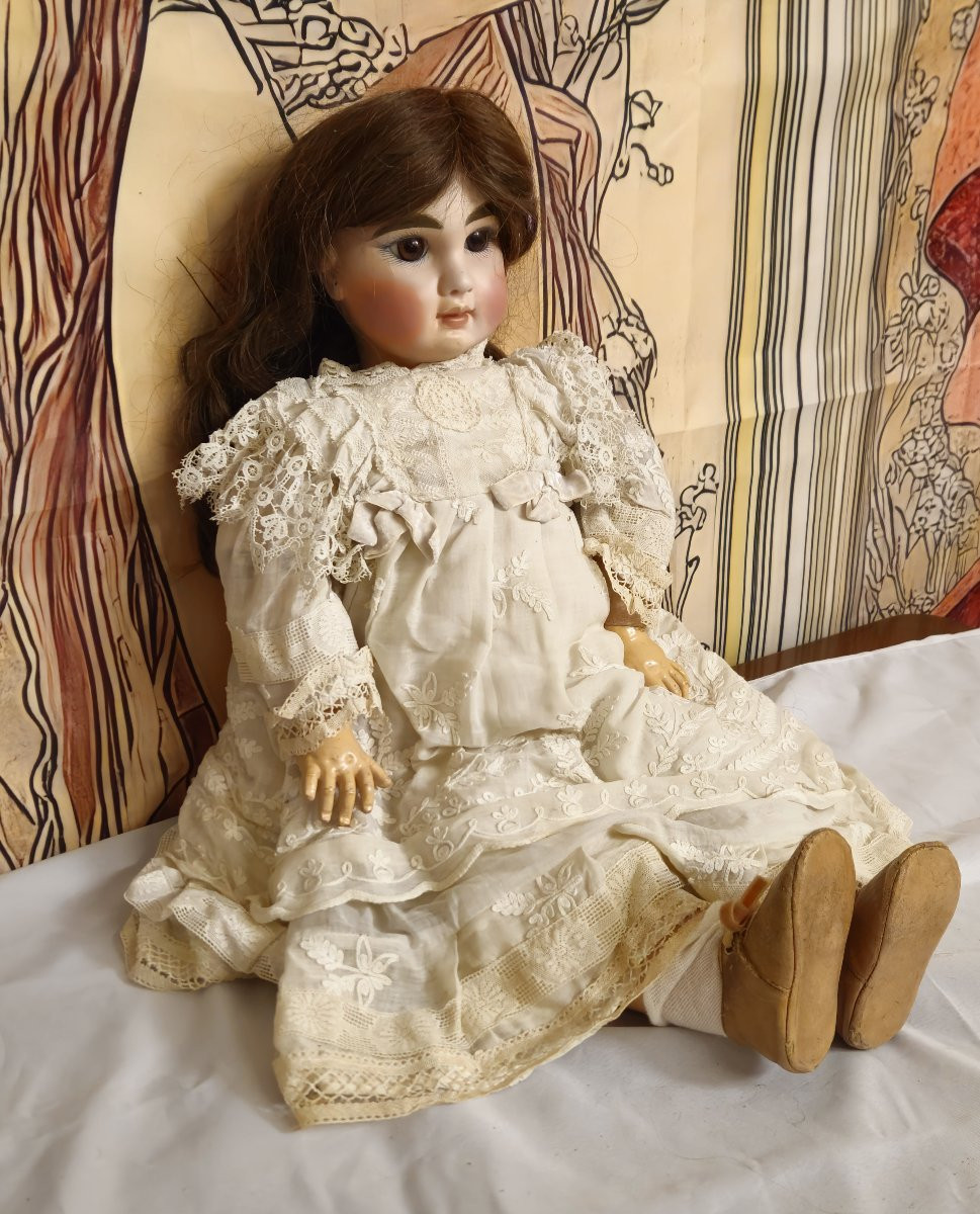 Grande poupée ancienne Jumeau – tête porcelaine marquée “TÊTE JUMEAU” n°12 – vers 1900 – -photo-4