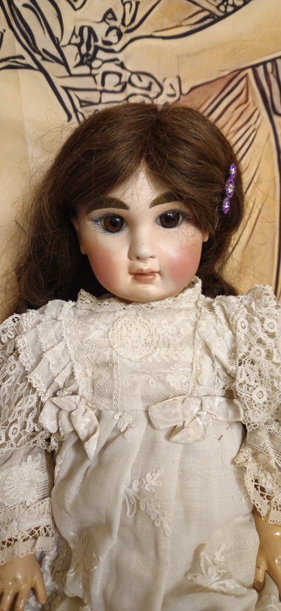Grande poupée ancienne Jumeau – tête porcelaine marquée “TÊTE JUMEAU” n°12 – vers 1900 – -photo-5