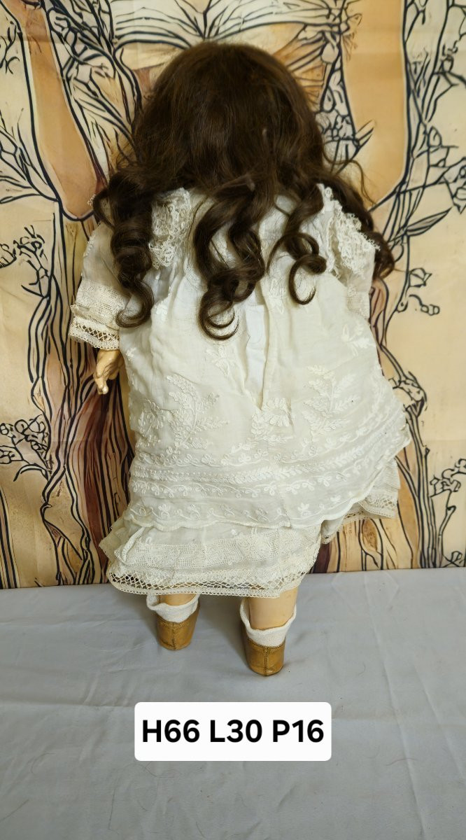 Grande poupée ancienne Jumeau – tête porcelaine marquée “TÊTE JUMEAU” n°12 – vers 1900 – -photo-8