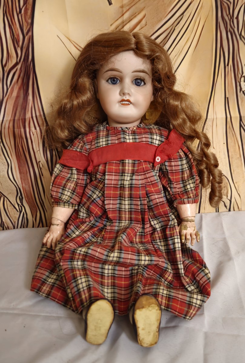 Ancienne poupée Mon Chéri – Léon Prieur Paris – tête porcelaine n°10 – vers 1930 – -photo-1