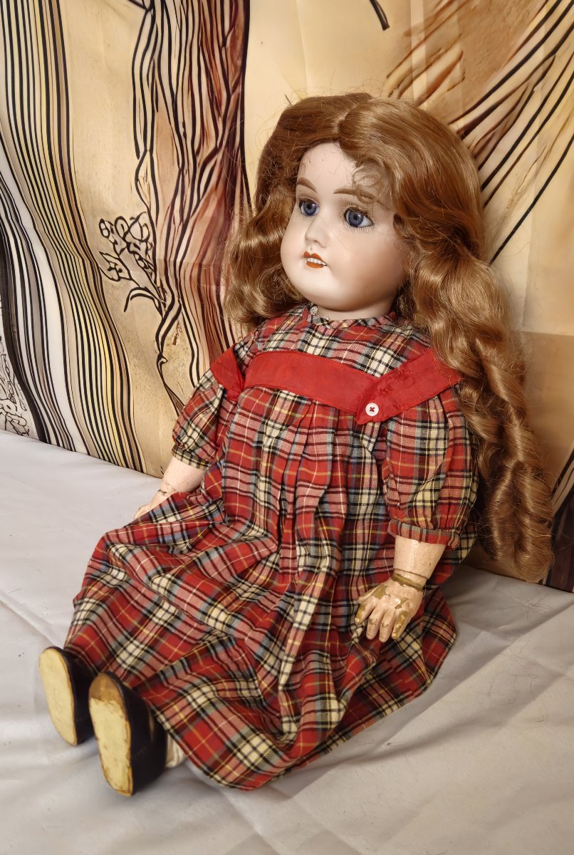 Ancienne poupée Mon Chéri – Léon Prieur Paris – tête porcelaine n°10 – vers 1930 – -photo-2