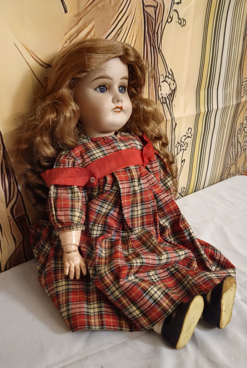 Ancienne poupée Mon Chéri – Léon Prieur Paris – tête porcelaine n°10 – vers 1930 – -photo-3