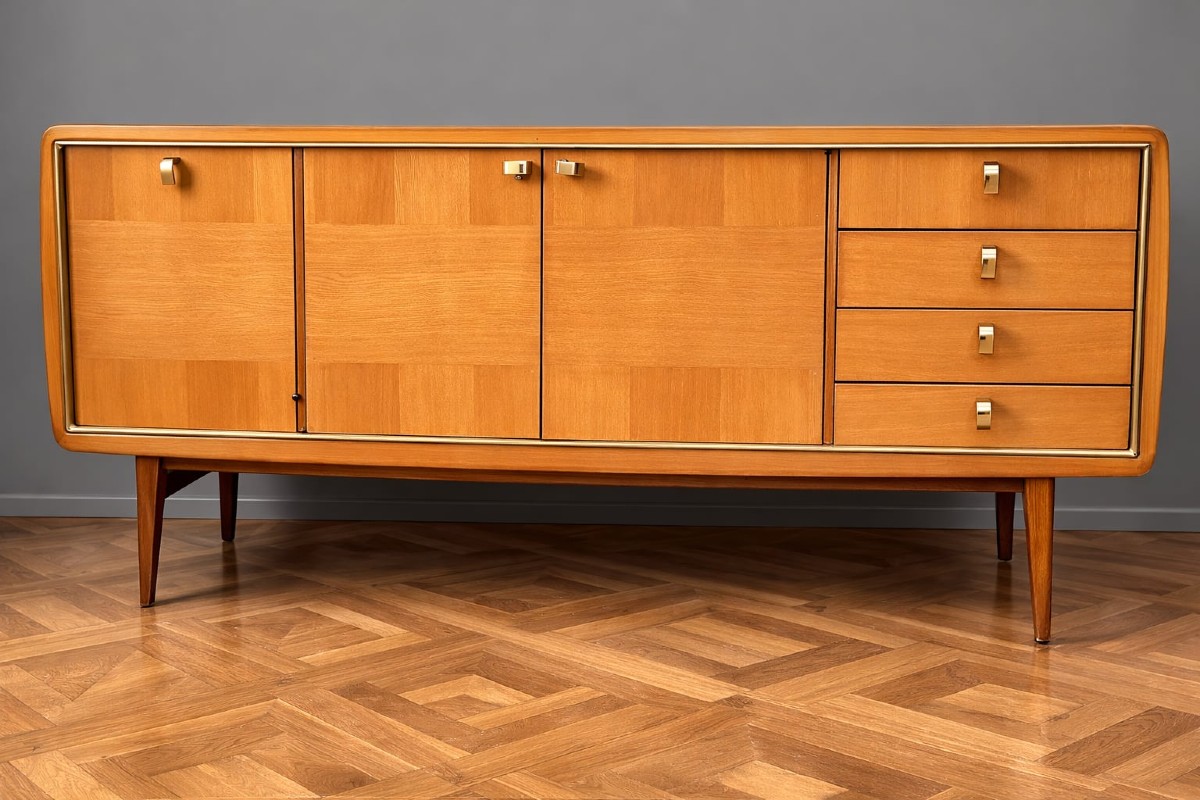 Roger Landault Sideboard – French Design, 1950s – Vintage Modernist Furniture 