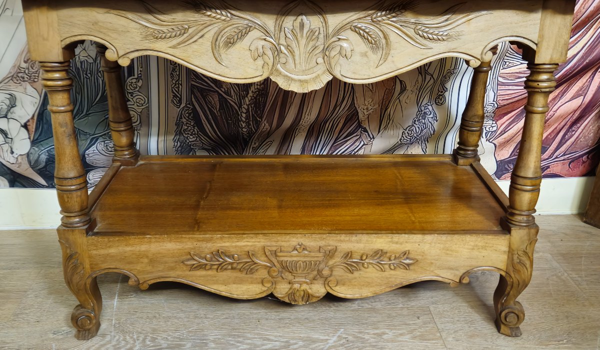 Petting Bowl / Carved Walnut – Animated Scene Decoration – Early 20th Century -photo-5