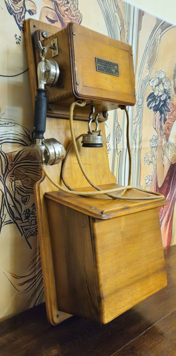 Antique Wall-mounted Telephone – Thomson-houston – Model 1911 – Competition 1918 –  -photo-7